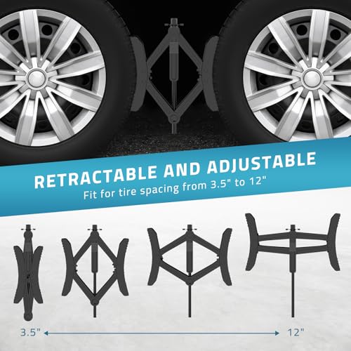 PAULINN Camper RV Wheel Chock Stabilizer 2 Sets for Travel Trailers Heavy Duty X Chocks Fits 3.5" To 12" Wheel Gaps