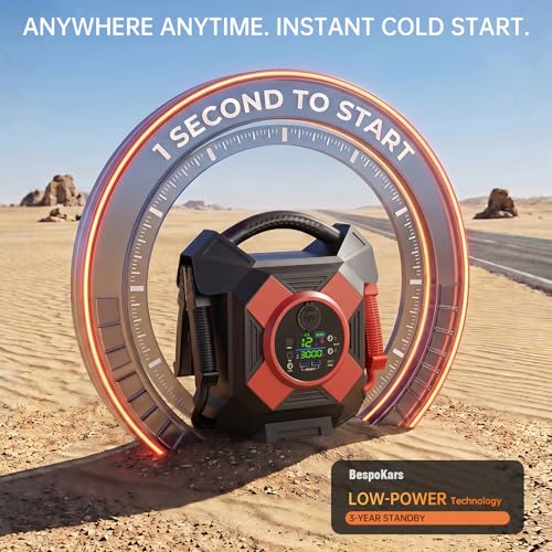 DM1264 Heavy Duty Jump Starter, 30000A Peak 12V Lithium Booster Pack for Semi Trucks, Start All for 50L Diesel and Gasoline Engines,-40°F Cold Starter, 1 Second Instant Start Dead Battery