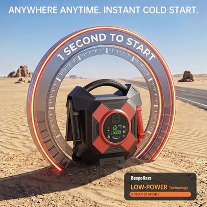 DM1264 Heavy Duty Jump Starter, 30000A Peak 12V Lithium Booster Pack for Semi Trucks, Start All for 50L Diesel and Gasoline Engines,-40°F Cold Starter, 1 Second Instant Start Dead Battery