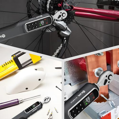 1/4 Drive Digital Torque Wrench, 0.1-8.8 Ft.Lb/0.2-12 Nm Drive Dual Direction Rachet Torque Wrench with Vibration, Buzzer and LED Alert, Electronic Torque Wrench for Bike Motorcycle Car Repair - size: 0.1-8.8 Ft.Lb/0.2-12 Nm-1/4"