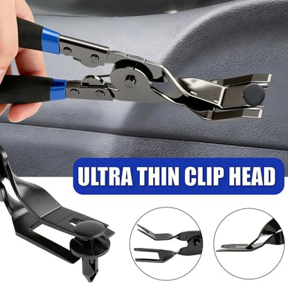 1PCS Car Clip Pliers Tool, Panel Clip Pliers Set Fastener Remover, Auto Retainer Clip Trim Rivet Removal Tool, Auto Door Car Upholstery Trim Clip Removal Tool (Black & Blue) - color: Black & Blue - 1 Pcs Clip Removal Plier
