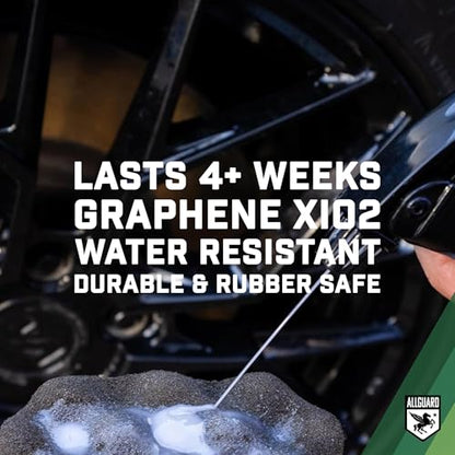 Tire GSS – XiO2™ Tire Shine Spray with Graphene Forms Tri-Molecular Bond to Rubber – Water-Resistant, Long-Lasting Protection – Satin Black Finish – Easy, No-Sling Application with Applicator Pad - style: Kit