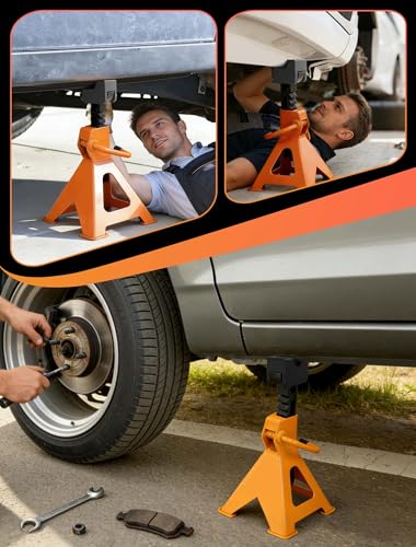 4-Pack Car Jack Stand Pads, Fits 3 Ton Rubber Jack Pad Adapter with Non-Slip Ridges, Universal Rail Pinch welds Protector for Protecting Car Chassis