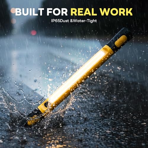 Underhood Work Light, 3000 Lumens COB with 360° Rotating Head, Magnetic Light Bar, 5000mAh Battery, IP54 Waterproof Portable Under Hood Mechanic Light (Green) - color: Green