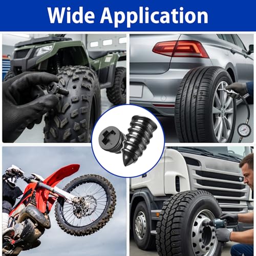 ZHEXI 60 Pack Screw in Tire Plugs of Punctures with 2 Sizes | Tire Plug Kit with Screwdriver Work for Cars,Bikes, Tractor Tire Puncture Repair