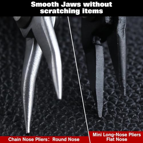SPEEDWOX 4.5 Inch Mini Long-Nose Pliers for Jewelry Making Tweezer Nose Pliers Mini Needle Noses Plier with Smooth Jaws Chain Nose Plier Jewellery Making Tool - size: 4.5" Chain Nose