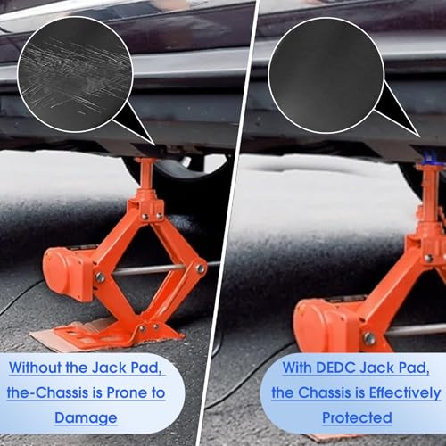 DEDC Universal Aluminum Grooved Magnetic Jack Pad Blue 1 Pc, Jacking Puck Pinch Weld Frame Rail Adapter, Jack Accessories for Mechanics - color: Blue 1 Pc