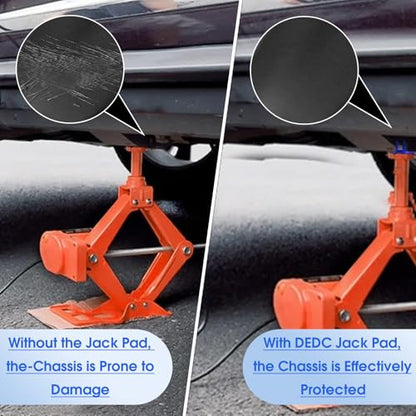 DEDC Universal Aluminum Grooved Magnetic Jack Pad Blue 1 Pc, Jacking Puck Pinch Weld Frame Rail Adapter, Jack Accessories for Mechanics - color: Blue 1 Pc