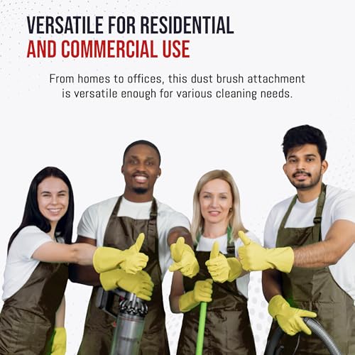 MP Maresh Products Dust Brush Attachment - Soft Bristle Cleaning Brush | Compatible with 1 1/4" Shop Vac, Eureka, Hoover, Central Vacuum System, Ceiling Fan Cleaner Duster, Household Vacuum Cleaners - size: Vacuum Brush