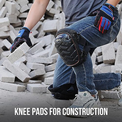 WORKPRO Knee Pads for Construction - Safety Kneepads with Ergonomic Gel Cushion and Foam Padding, Adjustable Buckle Straps and Durable Buttons, Ideal for Work Flooring Gardening - style: Buckle