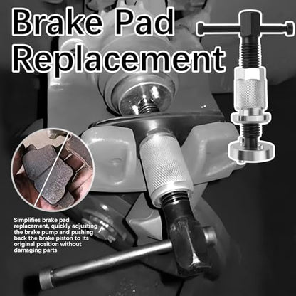 Brake Caliper Compression Tool Kit,5PCS with Adapters for Cars/Trucks | Heavy Duty Caliper Piston Compressor,Brake Pad Replacement Tool,Chrome-Plated Steel,Rust-Proof,for Cars/Trucks