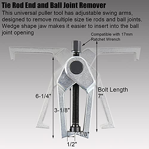 YSTOOL Front End Service Tool Set with Automotive Ball Joint Separator Tie Rod End Puller Pitman Arm Remover 5 PCS Removal Splitter Kit for Car SUV Light Truck Pickup - color: Red