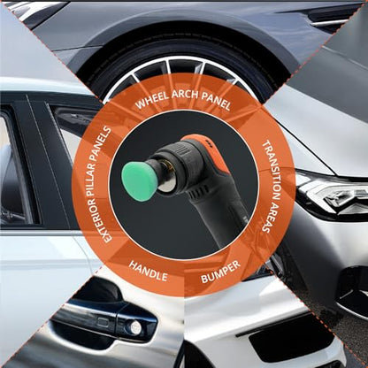SPTA Green T120 Heavy-Cut Mini Polishing Foam Pad, 5Pcs 1.3inch/32mm Sponge Polishing Buffing Pads, Car Foam Detail Polishing Pad Kit for Car Detail Polishing, Small Area Polishing -FPTSS1G - color: 5Pcs Green T120 Heavy-Cut Pad, size: 1.3 Inch (32mm)