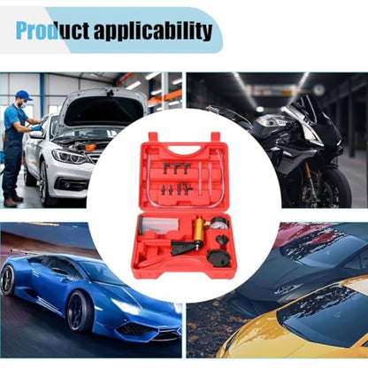 LAINLOY 2 in 1 Brake Bleeder Kit, Brake and Clutch Bleeding System, Brake Fluid Bleeder Kit with Adapters, Handheld Vacuum Pump, Protected Case, Car Vacuum Pump Test Set for Most Cars