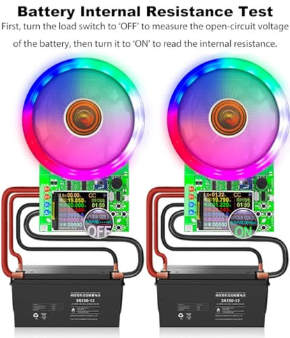 Eyes.sys Electronic Load Tester, USB Load Tester, 180W 200V 20A Battery Capacity Tester Constant Current & Constant Voltage, 4 Modes, Intelligent Discharge Resistance Power Tester