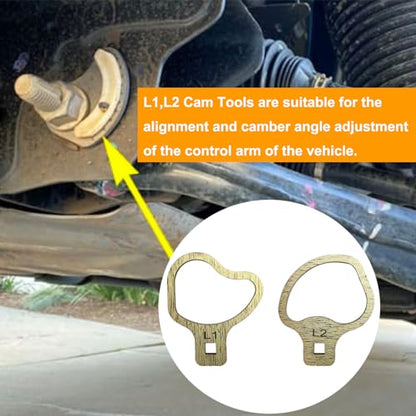 Professional Caster Camber Alignment Tool Kit Compatible with GM Trucks & SUVs (1999+) - Heavy-Duty Arc Adjustment Tool with 21mm/24mm Wrench - Fix Suspension Issues, Part # 41620