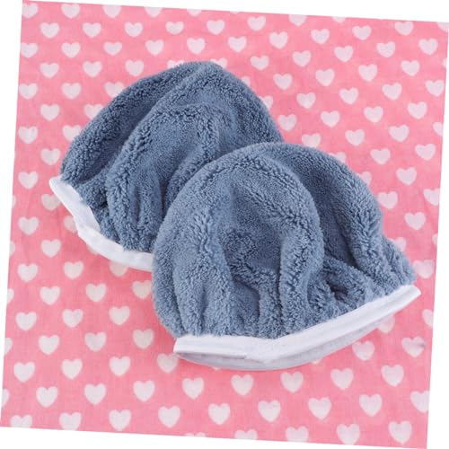 5-Piece Coral Fleece Car Polishing Waxing Bonnet Set 9-10 Inch Soft Grip Pads for Dual-Action Polishers for Auto Detailing and Buffing