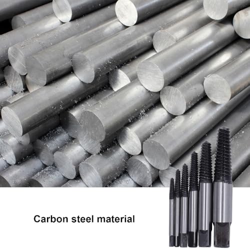 Carbon Steel Screw Extractor Set Broken Bolt and Stripped Screw Remover Kit with Storage Box, Tap Extractor Tools for Automotive Workshop Pipe Repair