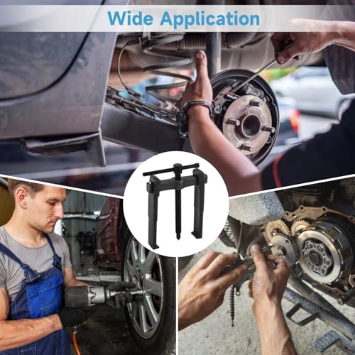 OMISTAR 4 PCS 2 Jaw Gear Puller, 3'' 4'' 6'' 8'' Adjustable Bearing Puller Remover, Hand Remover Tool Pump Pulley Remover for Flywheel, Pulley, Gear, Shaft Removal (3'' 4'' 6'' 8'') - color: 3'' 4'' 6'' 8''