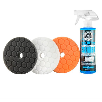 Chemical Guys BUFX116HEX5 Hex-Logic Quantum Finishing Pad, Black 5.5 inch (Pack of 12) - color: Black, size: 5.5 inch (Pack of 12)