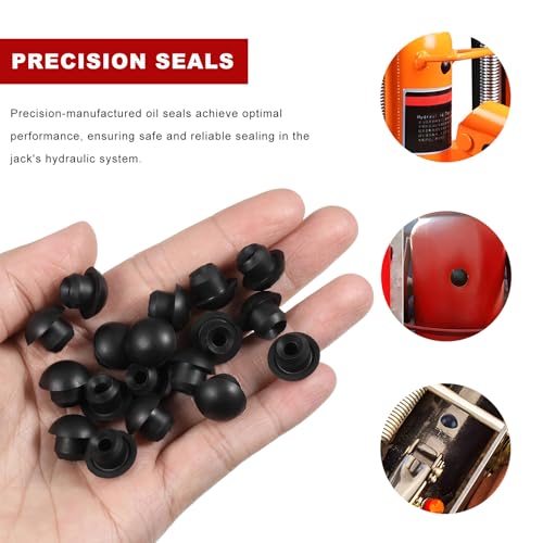 Sun Walker 17 PCS Floor Jack Seal Kit, 3 Ton Horizontal Jack O-Ring Seal Replacement Set with Oil Filler Plug, Universal Rubber Sealing Rings Complete Repair Tool for Floor Jacks