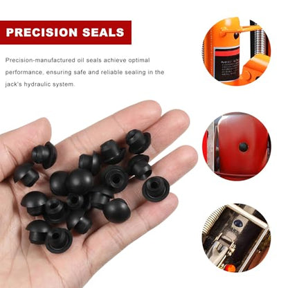 Sun Walker 17 PCS Floor Jack Seal Kit, 3 Ton Horizontal Jack O-Ring Seal Replacement Set with Oil Filler Plug, Universal Rubber Sealing Rings Complete Repair Tool for Floor Jacks
