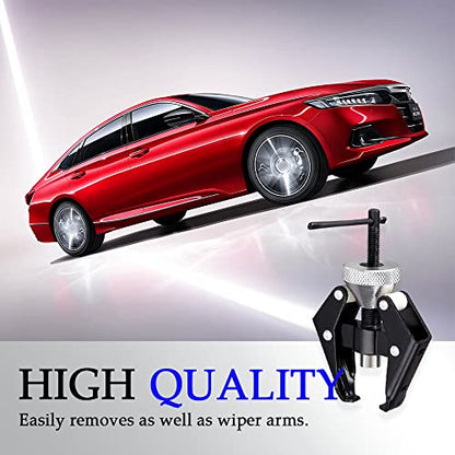 Battery Terminal and Wiper Arm Puller, Heavy Duty Arm Bearing Puller Remover, Adjustable Windshield Wiper Arm Removal Tool, Universal Automotive Repair Kit for Most Cars
