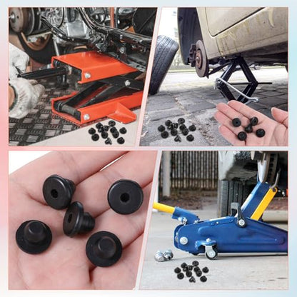 12 Pack Rubber Jack Oil Plug, Hydraulic Jack Oil Plug Flat-Head Rubber Hydraulic Filler Bung for Oil Reservoir Hole Black Jack Plugs Rubber for Oil Reservoir Filler Hole Jack Accessories