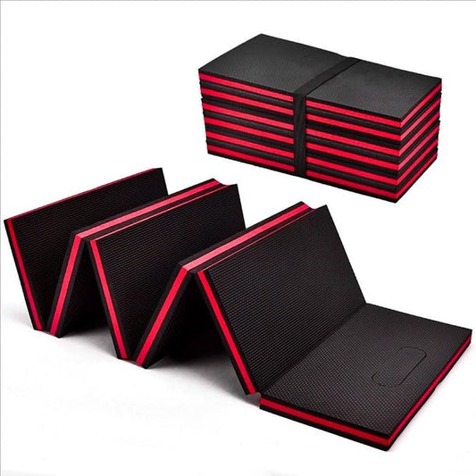 Heavy Duty Kneeling Pad with Carry Handle - Waterproof Non-Slip EVA Foam Mat for Garage, Workshop, and Garden - color: Vermelho
