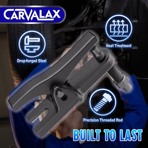 CARVALAX 5-in-1 Ball Joint Separator, Ball Joint Removal Tool Kit | Front End Service Tool Kit for Tie Rob Removal, Pitman Arm Puller, Cars SUVs Pickup Trucks Automotive Tools w/Storage Case - color: Black, style: 5-in-1