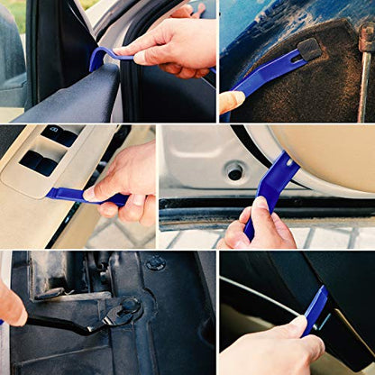 Nilight 5PCS Auto Trim Removal Tool Set for Car Audio Dash Panel Window Molding Fastener Remover Tool Kit - color: Blue, size: 5Pcs