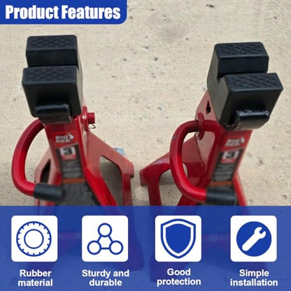 Jack Pad Adapter, Anti-Slip Jack Stand Lift Point Rubber Pads, Heavy Duty Slotted Frame Rail Pinch Weld Protector, Universal Jacks Pad Adapter Accessories for Floor Jack (4PCS) - size: 4PCS
