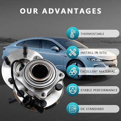 512440 Rear Wheel Bearing Hub Assembly for Chevrolet Equinox 2010-2017, GMC Terrain 2010 2011 2012 2013 2014 2015 2016 2017 (2PCS) - size: 512440