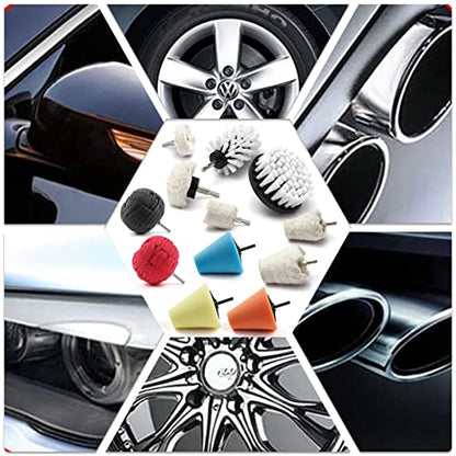 Polishing Pad Buffing Wheel Kit 12 Pack, Polishing Ball for Drill,for Car Care Metal Aluminum Stainless Steel Chrome Wood Plastic Ceramic Glass Woods Fabric Cotton Machine Jewelry - size: 12 PACK