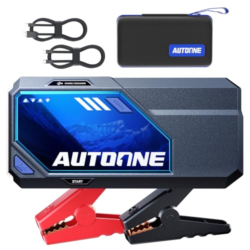 AUTOONE 10000A Car Jump Starter 24000mAh Car Battery Jumper Starter Portable 12V (All Gas/All Diesel) 168W DC Jump Box for Car Battery with Built-in Booster, Type-C Fast Charge Jump Pack - size: 10000A