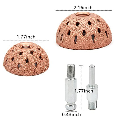 Shineyoo Tire Repair Patch Tools Tire Buffing Wheels 42 mm 55mm Tungsten Steel Buffing Wheel with Tire Patch Roller Scraping Cutter for Car Tire Grinding Polishing Accessories Kit - size: 42 mm +55mm