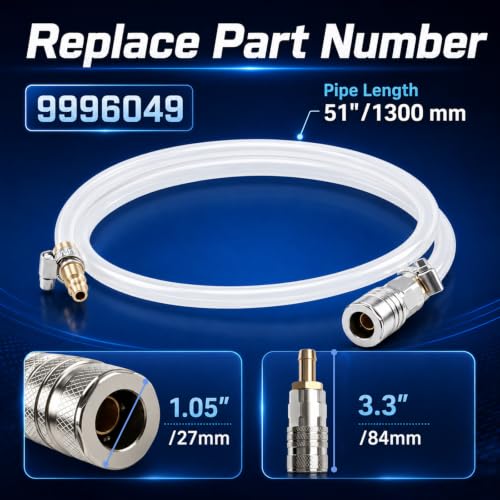EVRBUL Engine Radiator Coolant Drain Hose Cooling System Drain and Refilling Tool Compatible with Volvo VNL Truck with D11 D13 D16 Engine Mack Truck with MP7 MP8 MP10 Engine Replace# 9996049
