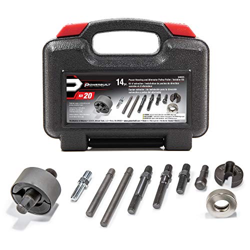 Powerbuilt Power Steering and Alternator Pulley Remove and Install Tool Set, Replace Vehicle Steering Pump, Car Repair Tools, Storage Case - 648605 - style: Tool Set