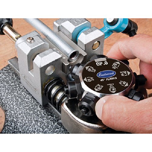 Eastwood Professional Brake Line Flaring Tool Kit | 45° Degree Single Double & Bubble Brake Tubing Flares | Use with Hydraulic Hose | Ideal for Stainless Steel Tube or Copper Pipe | Inc 4 Split Dies