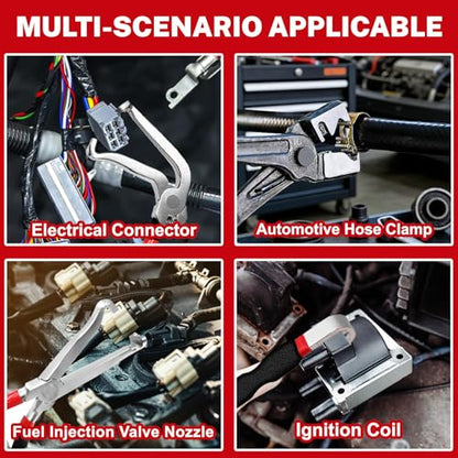5 Pcs Electrical Disconnect Pliers and Cars Terminal Pin Removal Tool Kit, 37960/37980/13120/ Collar Hose Clamp Pliers Set for Automotive Electric Wire Plug Separatorl - size: 5Pcs Connector Disconnect Pliers Kit