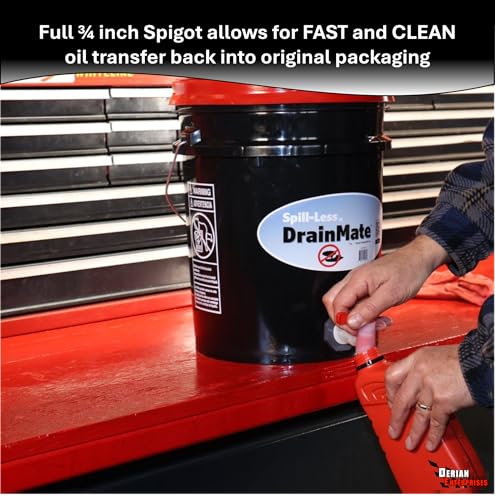 Spill-Less DrainMate™ 20 Quart Oil Drain Pan/Container - Made in USA