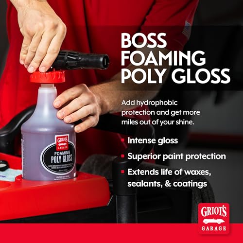 Griot's Garage Foaming Poly Gloss for Car Cleaning and Detailing, Spray Wash & Wax, Compatible with The BOSS Foam Cannon Auto-Mix System, 35oz - size: 35 Fl Oz (Pack of 1)