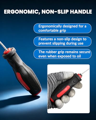 DPTOOL Strong Magnetic Oil Drain Plug Remover Tool | Anti Scald Magnetic Sump Plug Removal Pick Up Tool 13 Inches Oil Drain Plug Magnet Tool