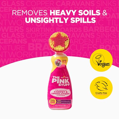 The Pink Stuff Carpet & Upholstery Stain Remover, Oxi Cleaner with Scrubber, 16.9 fl oz