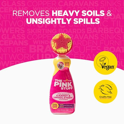 The Pink Stuff Carpet & Upholstery Stain Remover, Oxi Cleaner with Scrubber, 16.9 fl oz