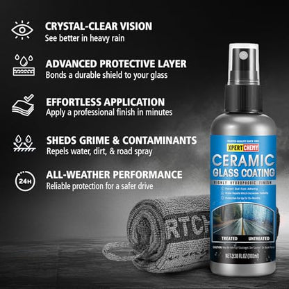 Car Clay Bar 4 Pack 400g(4x100g) and Ceramic Glass Coat Protectant, Long-Lasting and Durable Ceramic Coating, Auto Detailing Premium Grade No Scratch Magic Clay Bars Cleaner Kit