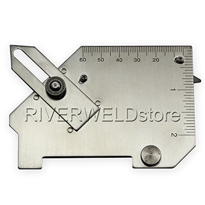 RIVERWELD Bridge Cam Gauge Welding Inspection Depth of Undercut | Checks Pitting Fillet Weld Throat Size and Length Angle of Preparation Misalignment - style: Outside misalignment