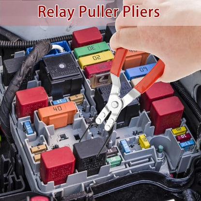 LUOWPZI 8 PCS Automotive Electrical Disconnect Tool Kit - Electrical Connector Removal Pliers, Relay Puller, Hose Removal Pliers, Panel Clip Remover and Terminal Pin Extractor Tool Set for Car Repair - size: 8 Pcs
