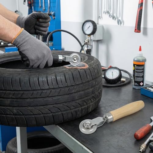 10Pcs Tire Patch Roller Tool Set 7.28X2.55X0.51In Automotive Tire Repair Tools for Patch Application and Air Removal Suitable for Car Motorcycle Atv Maintenance