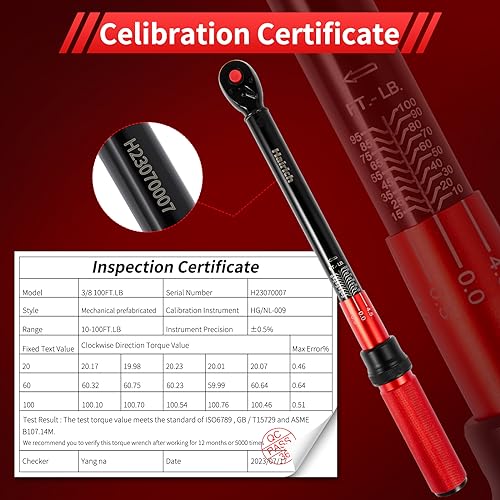 Hairich 3/8-Inch Torque Wrench, Dual-direction Torque Wrenches 10-100ft.lb/13.6-135.6Nm, 72-Tooth Dual Range Scales Torque Wrench with Quick Release Reversible Head | Dual-direction torque wrenches, 72-Tooth Dual Range Scales, Quick Release Reversible Hea